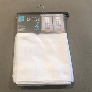 Lite Out Home Drapery Collection Set of 4 52”x84” sheer white curtain panels NEW